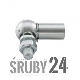 Przegub kulowy kątowy z zawleczką sprężystą DIN 71802 CS Ocynk Galwaniczny