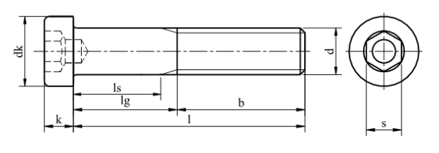 Śruba DIN 6912 NG kl.08.8 Bez Pokrycia M4-M20